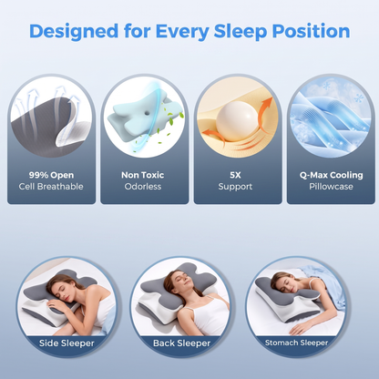 VIPfree Cooling Memory Foam Neck Pillow