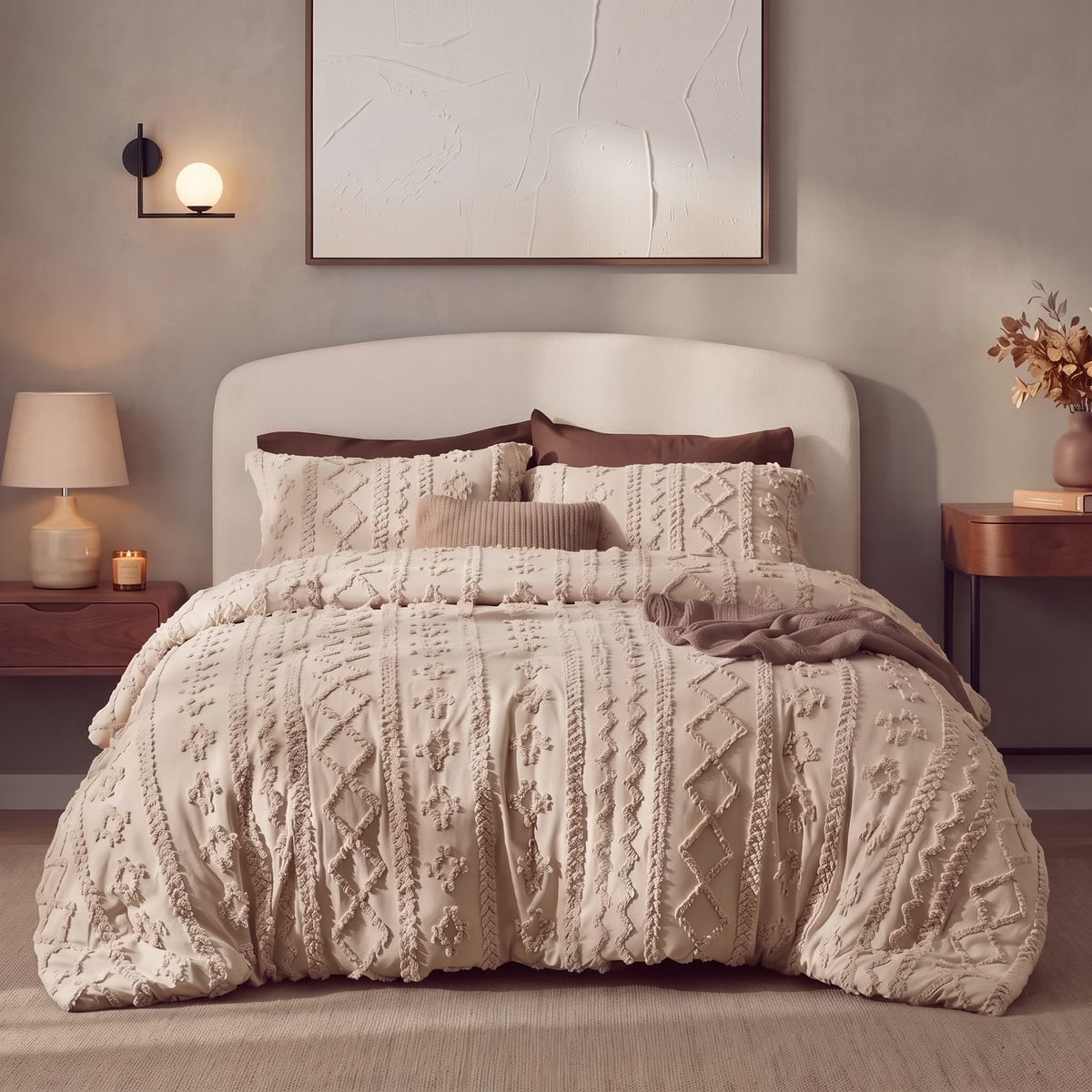 Bedsure Tufted Boho Comforter Set