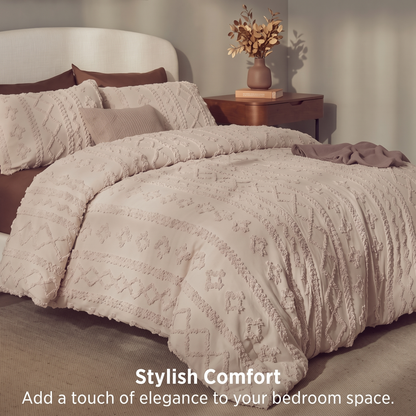 Bedsure Tufted Boho Comforter Set