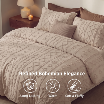 Bedsure Tufted Boho Comforter Set