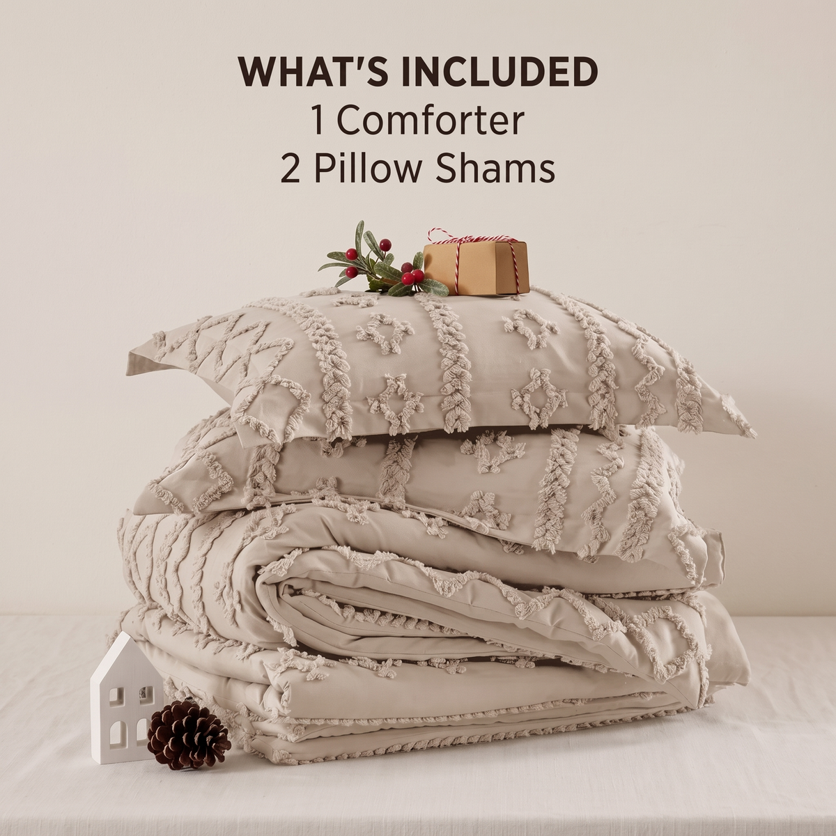 Bedsure Tufted Boho Comforter Set