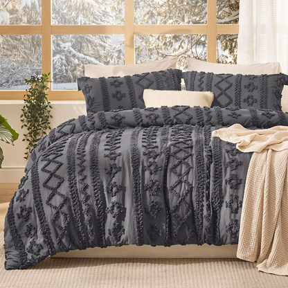 Bedsure Tufted Boho Comforter Set