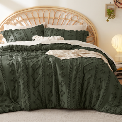 Bedsure Tufted Boho Comforter Set